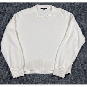 Quince Boyfriend Sweater Women’s Organic Cotton Boxy Crew Neck Crop Popover Top